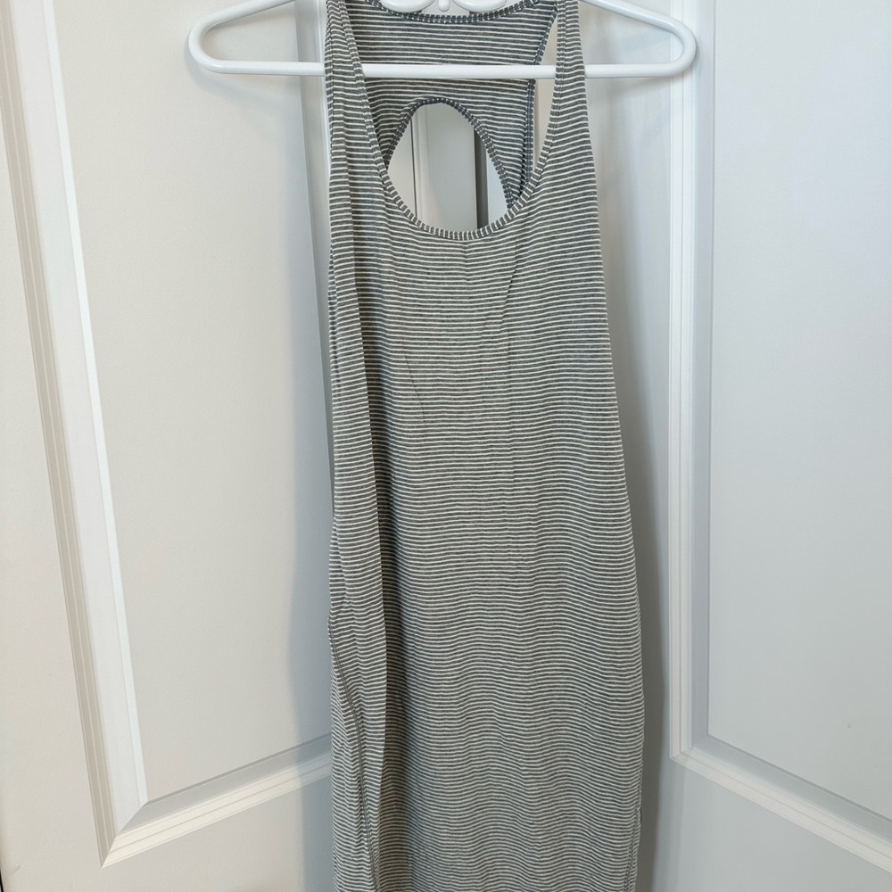 Lululemon grey striped bodycon dress